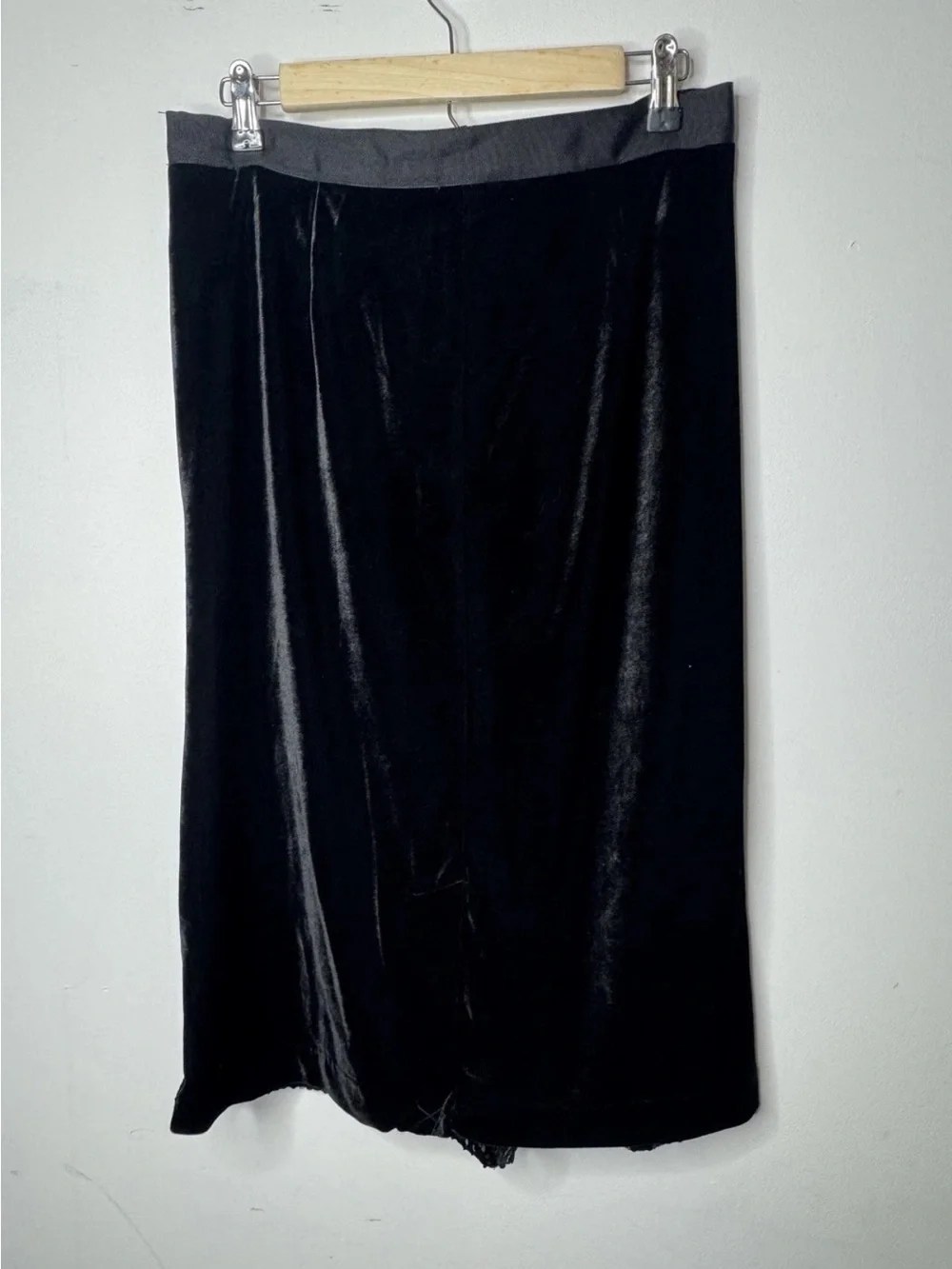 NWT SIMPLY VERA WANG Black Sequin Front velvet Velour Pencil Skirt Womens XXL - Picture 5 of 8